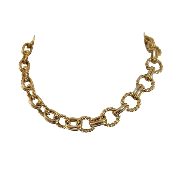 Jewelry - Copy - Gold tone chain choker necklace